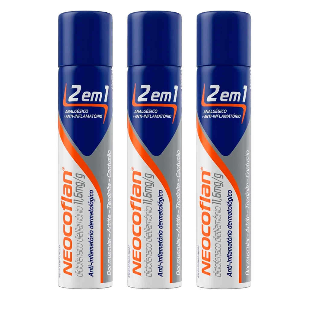 Neocoflan Spray Aerosol 2 em 1 analgésico e anti inflamatório 85ml