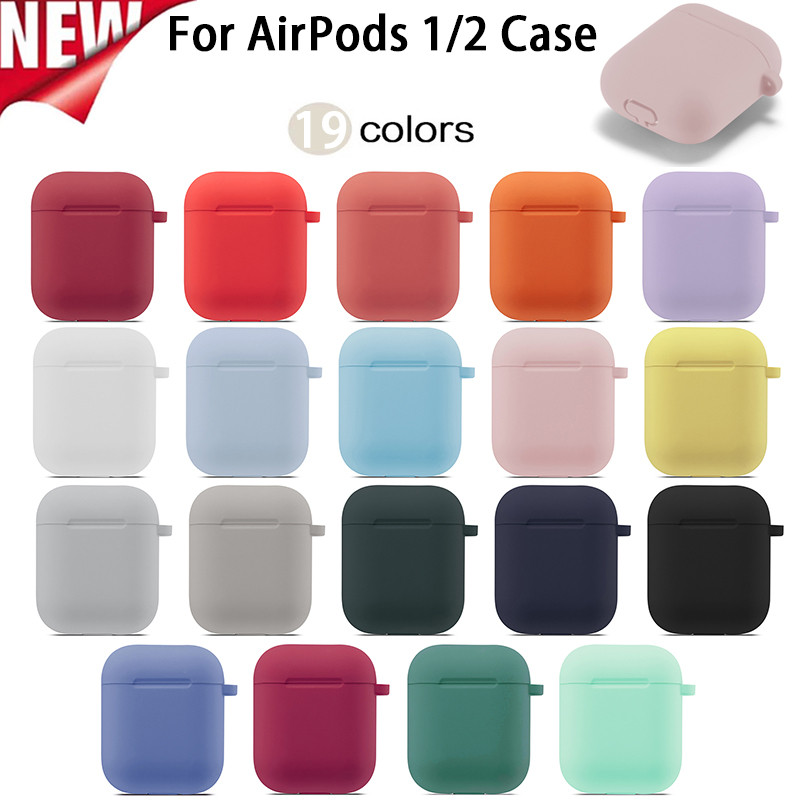 Capa Case Silicone Protetora com mosquetão Para fone apple AirPods 1 E 2 NÃO INCLUI FONE