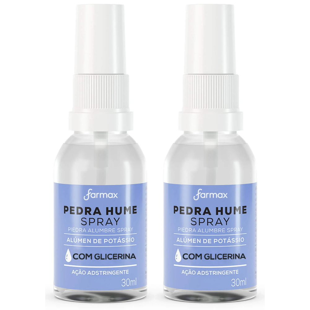 Oferta Especial – kit com 2 Pedra Hume Spray com Glicerina Farmax 30ml