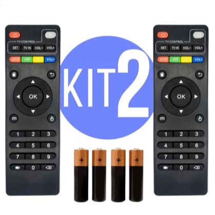 Kit 2 Uni Controle Remoto Para Tv Botões Intelige
