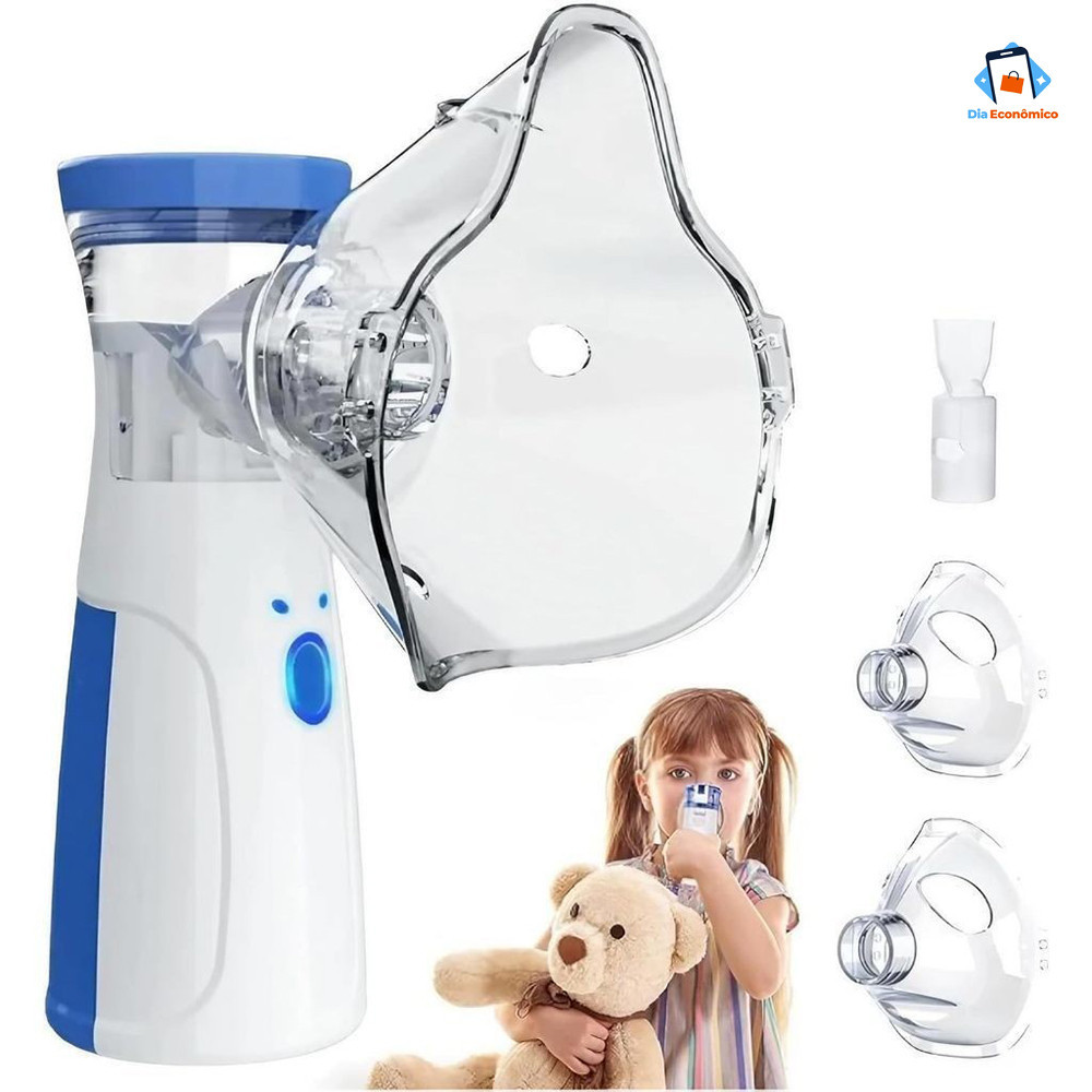 AIQUE Nebulizador Portátil Mini – Inalador Silencioso Ultrassônico para Adultos e Crianças