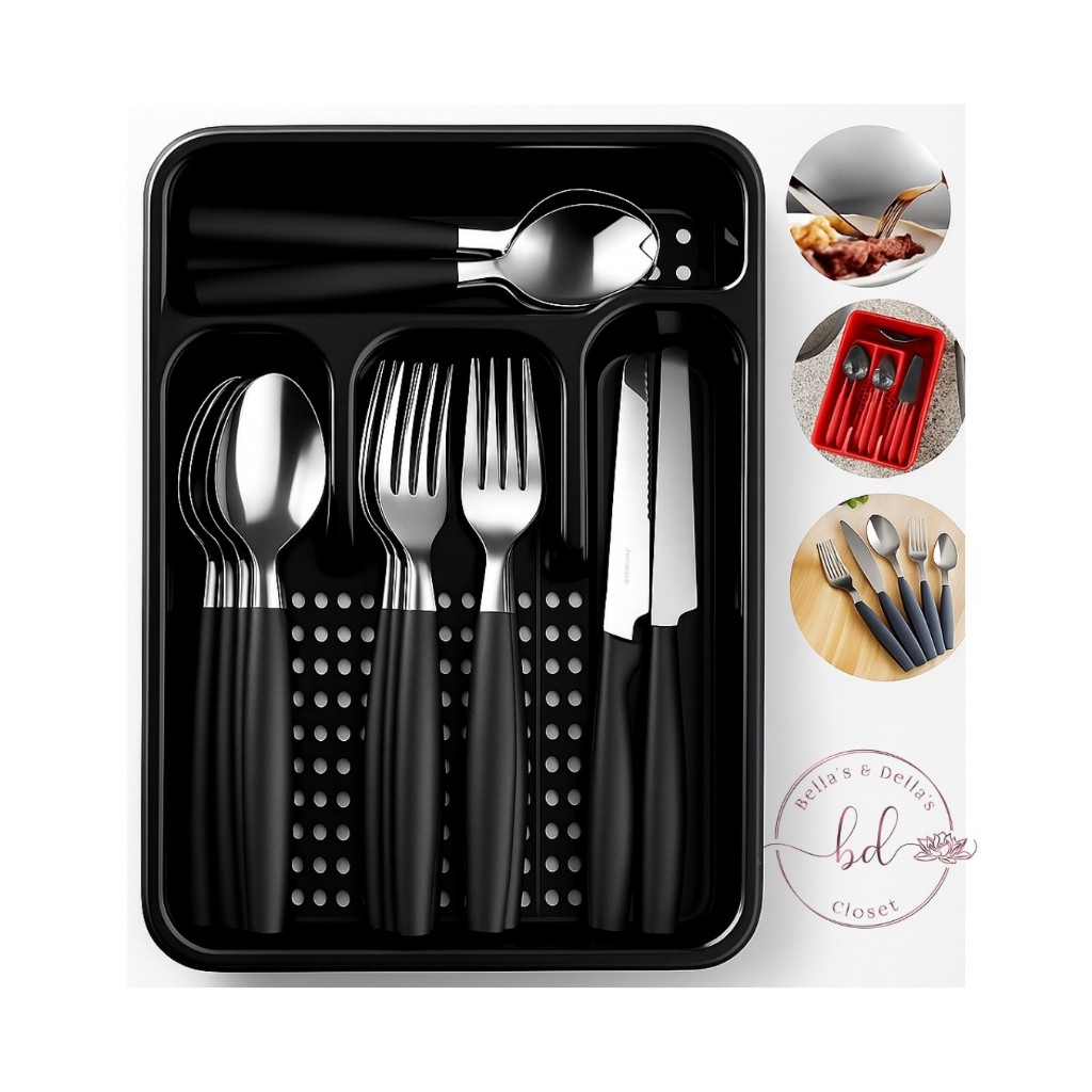 Kit de Talheres Inox com 25 Peças | Conjunto Completo para Refeições  Design Moderno e Durável