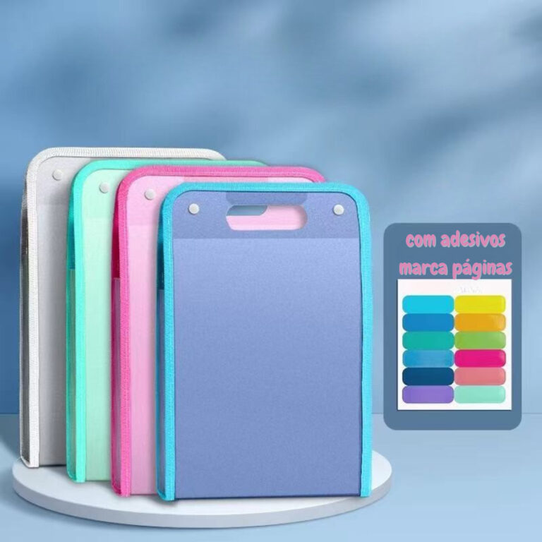 Pasta Sanfonada A4 para Organização de Documento
