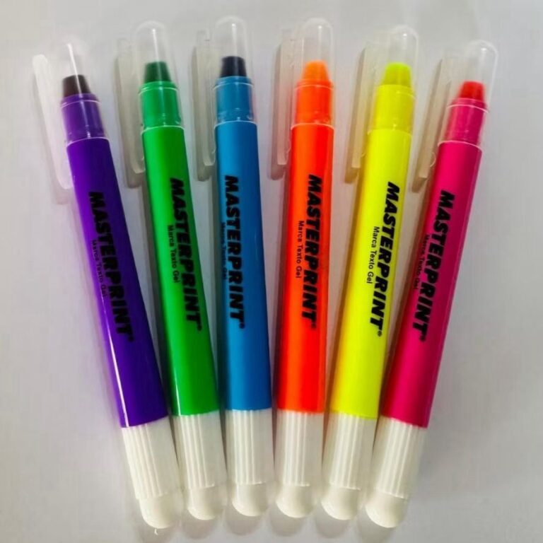 Kit 6 Caneta Marca Texto Gel Rosa Amarela Laranja 