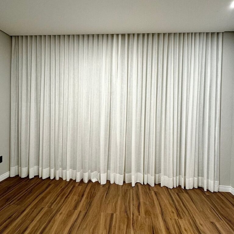 Cortina Trilho Suíço Duplo Gaze de Linho com Bla