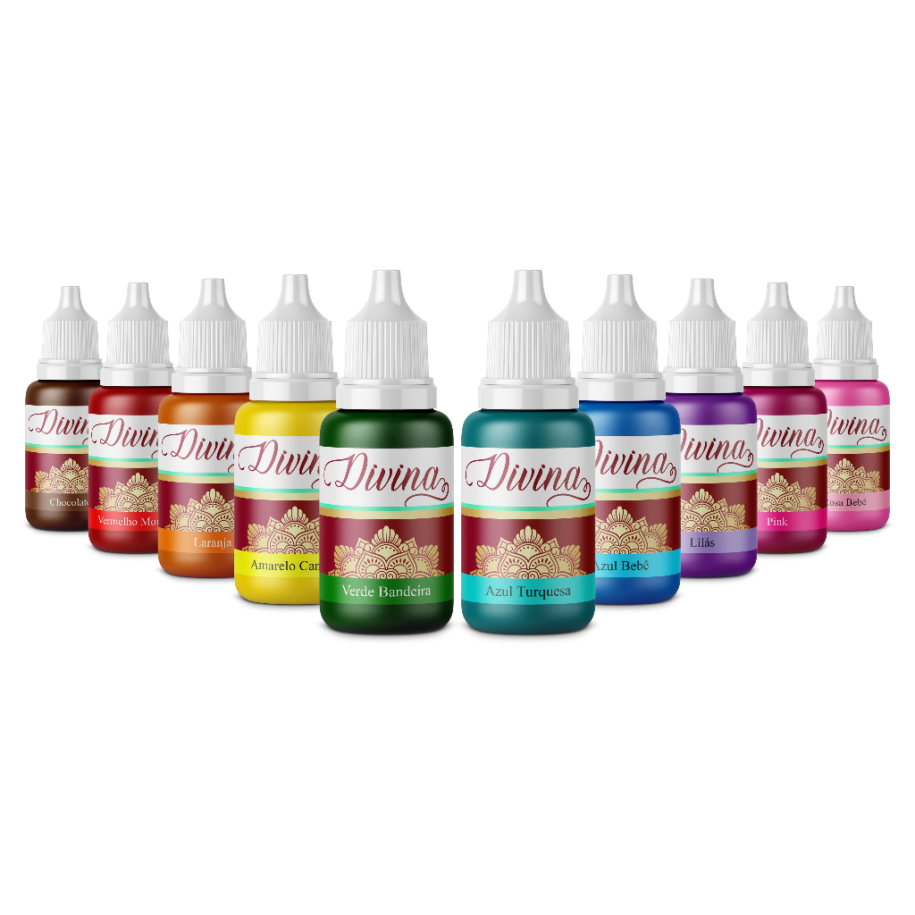 Corante Cosmético Líquido 100ml | Hidrossolúvel | Diversas Cores Disponíveis | Divina Essência