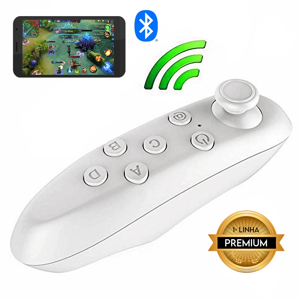 Controle Bluetooth VR BOX Gamepad Para Celular Controlador Sem Fio iOS Android