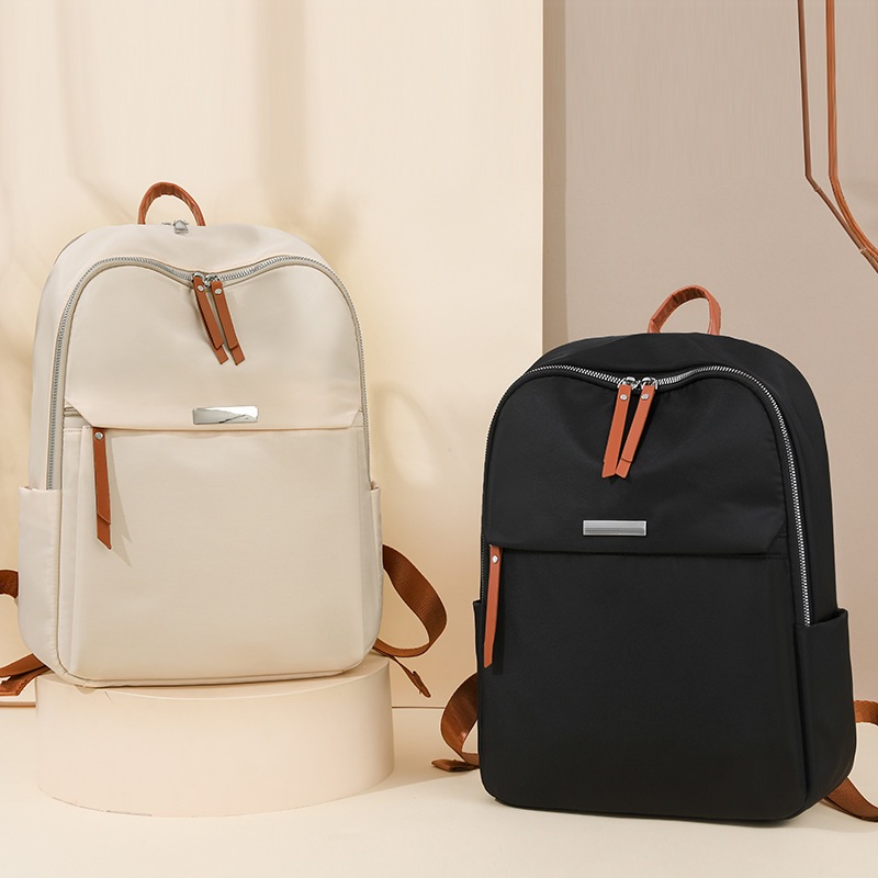 Mochila feminina para laptop, simples e moderna, à prova dágua e resistente ao desgaste, mochila de