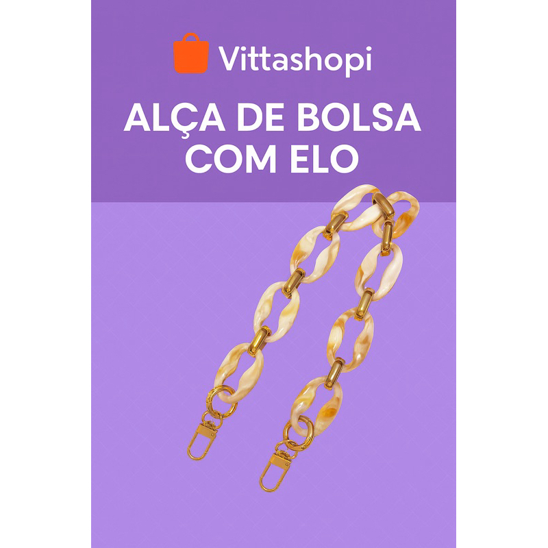 Alça de bolsa c/elo 40cm