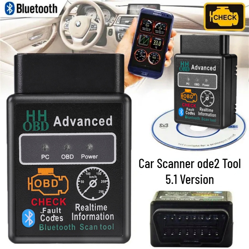 Leitor De Código Bluetooth V5.1/Detector De Falha De Carro/Detecção De Consumo De Combustível De Veí