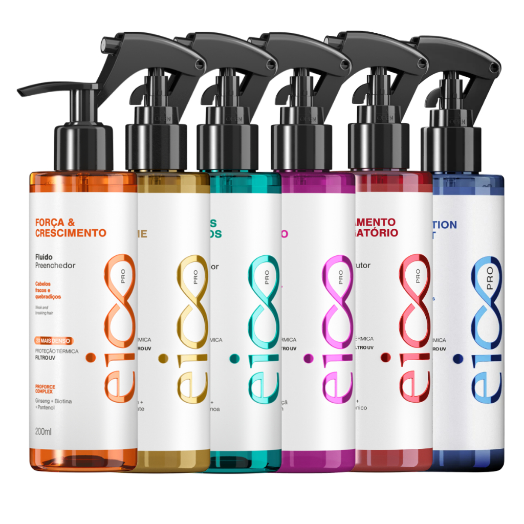 Eico Pro Spray Fluído Leave-in Finalizador Protetor Térmico Filtro Solar Hidratante 0% Frizz 200ml