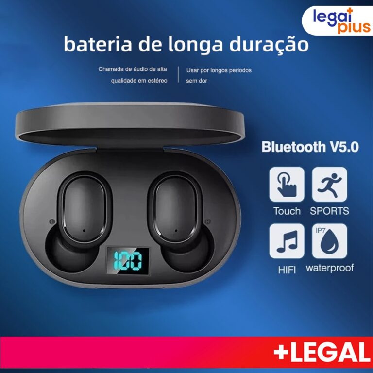 Fone De Ouvido Sem Fio E6s/A6S TWS Bluetooth 5.0 T
