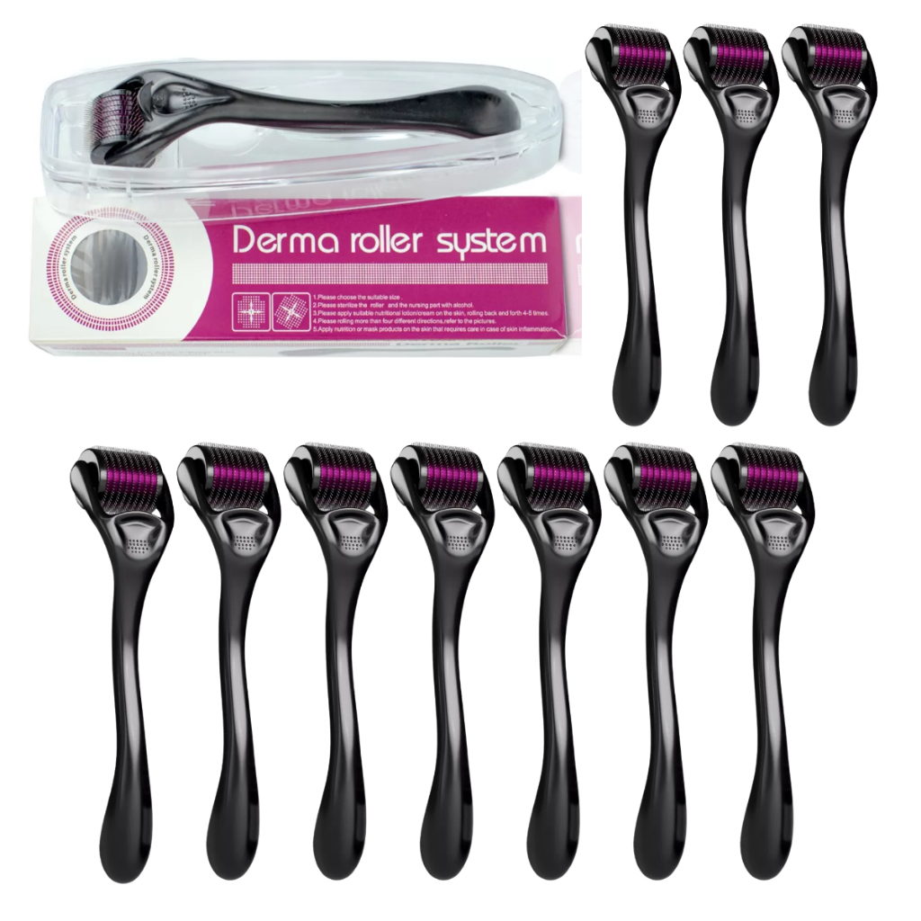 10 Un Dermaroller Microagulhamento Rolo Agulha System 540 Original com Anvisa Preencher Falha Cabelo