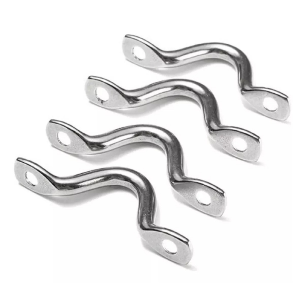 Kit 4 Alça Omega Convés Inox Capota Defensa Barco Lancha 4mm