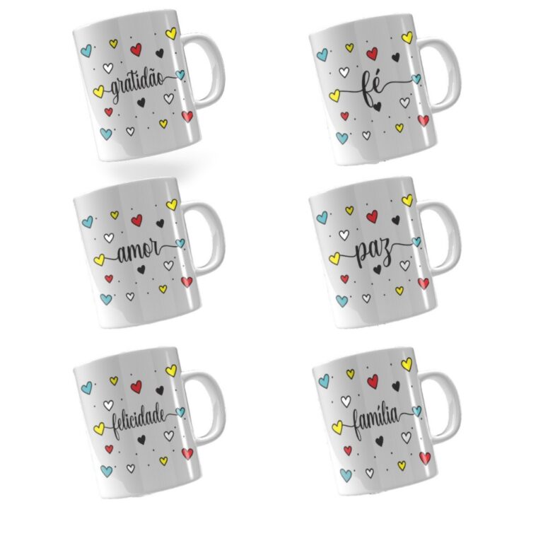 Kit 12 Canecas De Porcelana 120ml – Xicara c