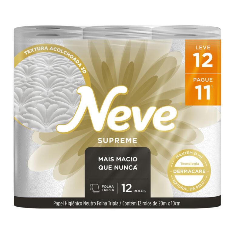 Papel Higiênico Neve Supreme Neutro Folha Tripla 