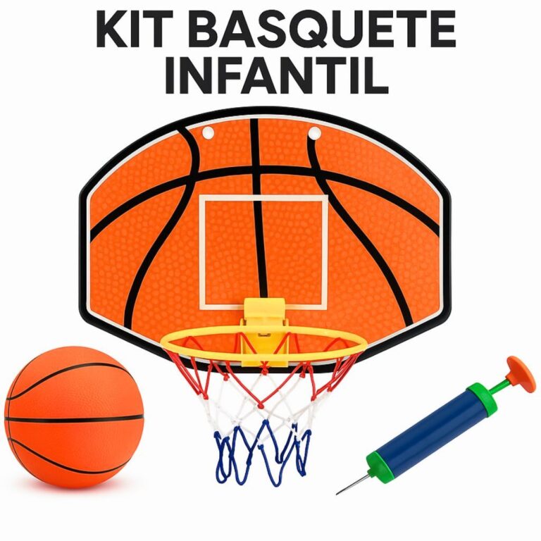 Kit Basquete Tabela Cesta Para Parede Porta Fácil