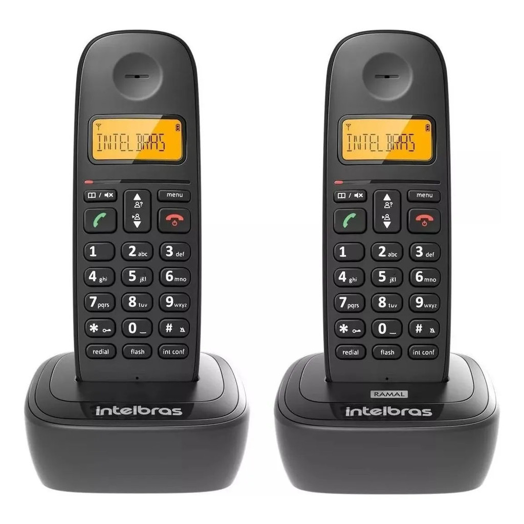 Telefone Sem Fio Intelbras TS2512 Ramal/Identificador Preto