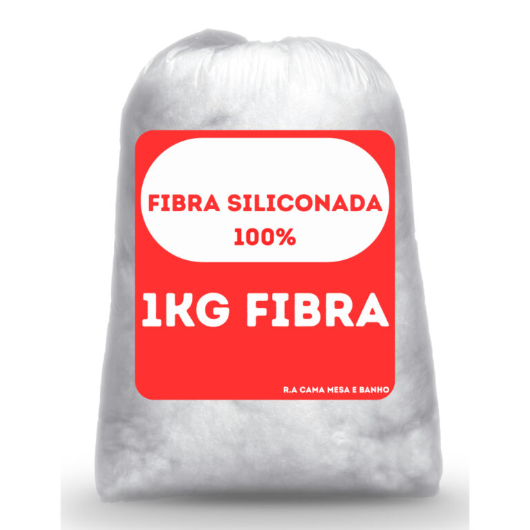 1Kg Fibra Siliconada 100%, Fibra Virgem, Macia, In