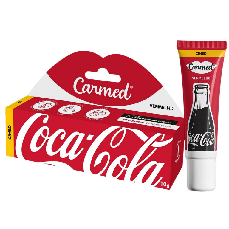 Hidratante Labial Carmed Coca-Cola Vermelho 10g