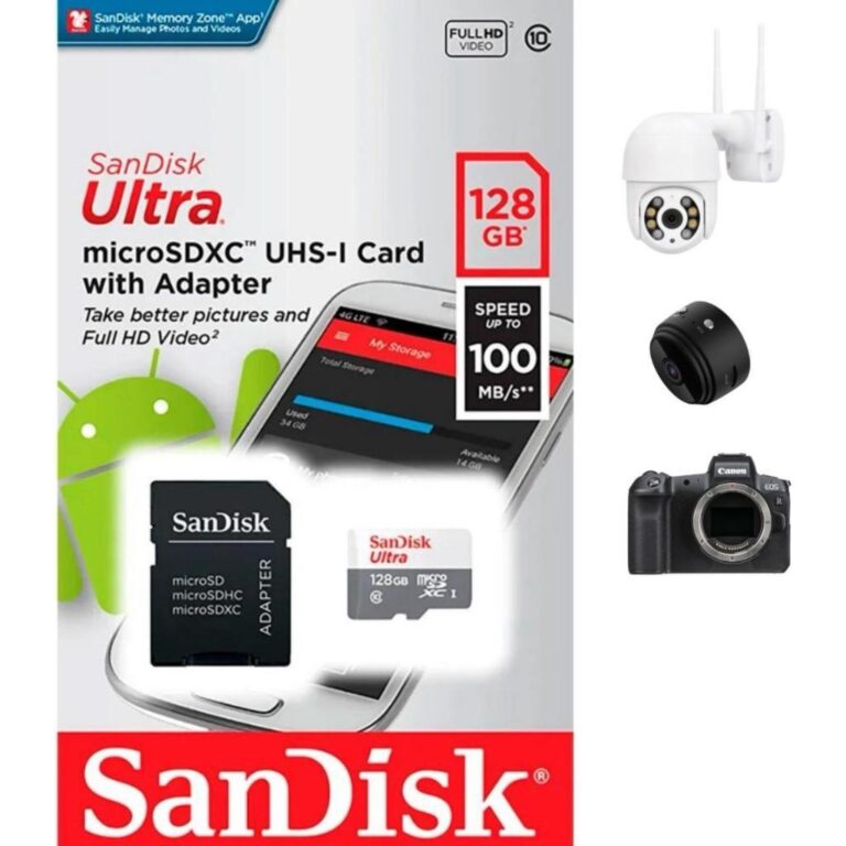 KIT Cartão Micro Memória Sandisk 32GB 64GB 128GB