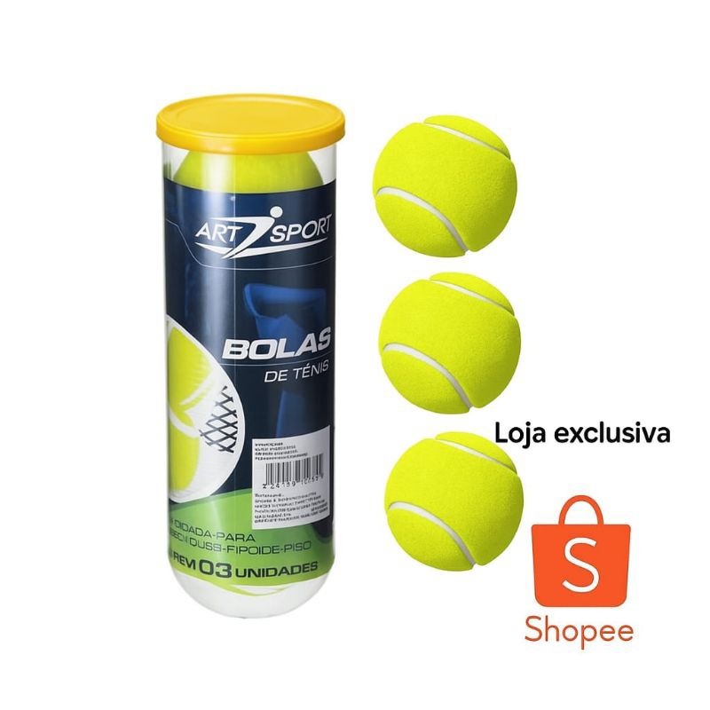 3 Bolas de Tenis Profissional – Kit com 3 bolas de Tenis – Tubo – Para Treinamento