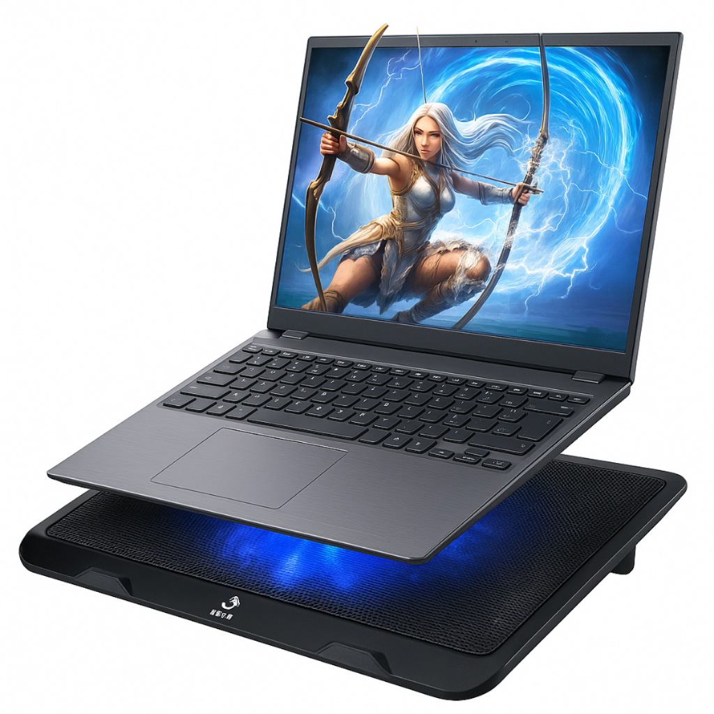 Suporte Base Notebook Refrigeração com cooler Ventilação USB Ergonômica De Mesa Universal Portatil V