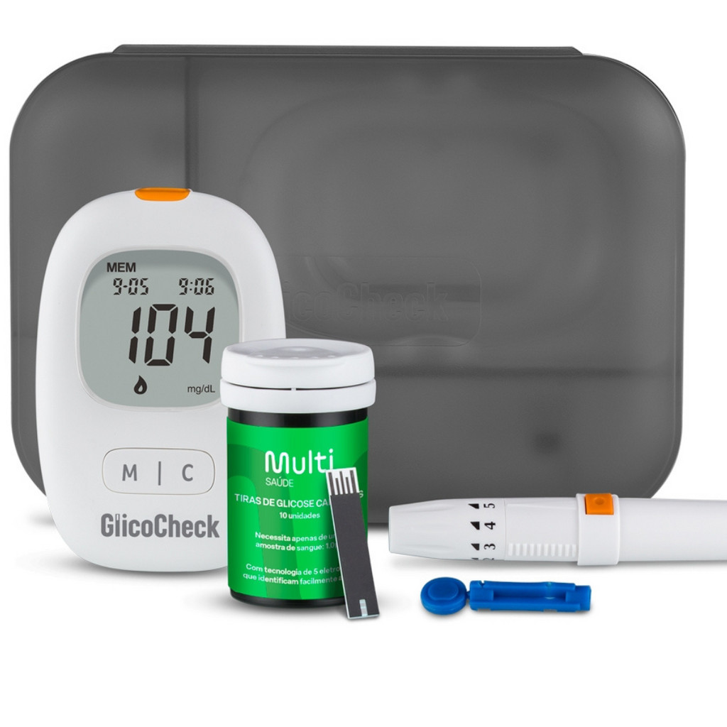 Monitor de Glicemia Glicocheck Careplus Alta Precisão – HC487 Para Medir Glicose