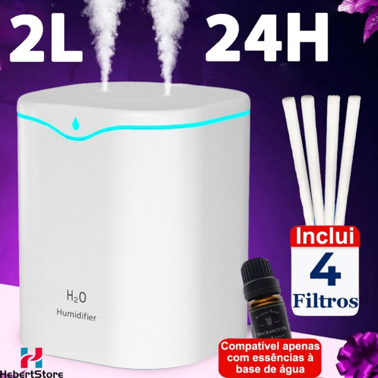 Umidificador de Ar e Aromatizador Grande 2 Litros