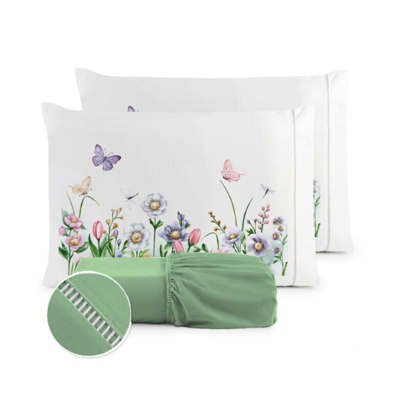 Kit Jogo de Lençol Micropercal 400 Fios Ponto Pal