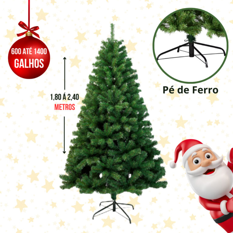 Árvore De Natal 1,80m a 2,40m 900 a 450 Galhos Ch