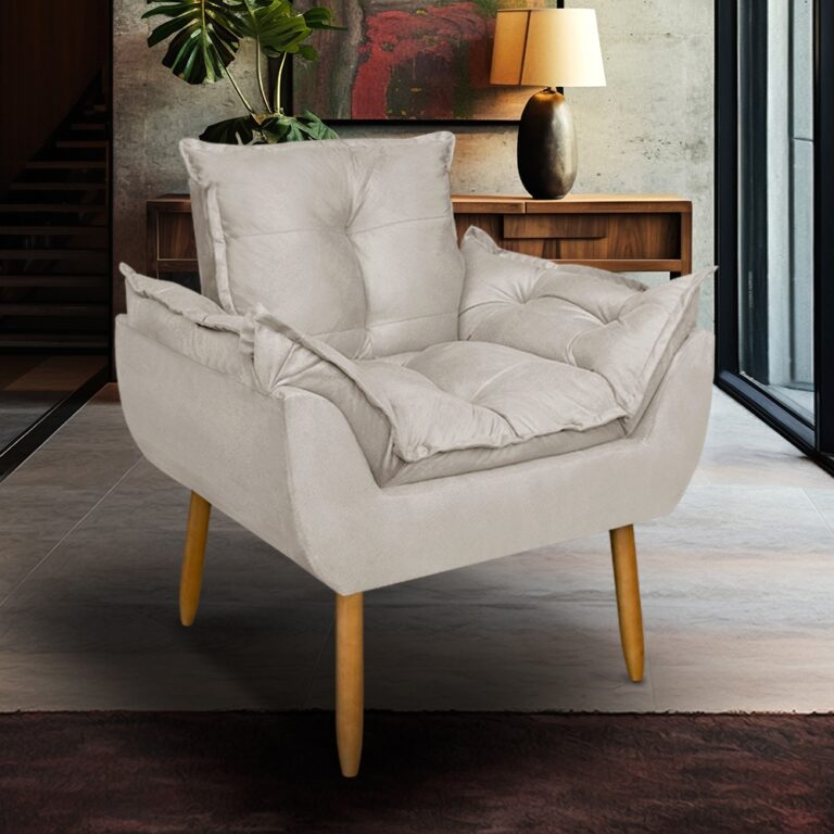 Poltrona para Sala de Estar Recepção Opala Pé P