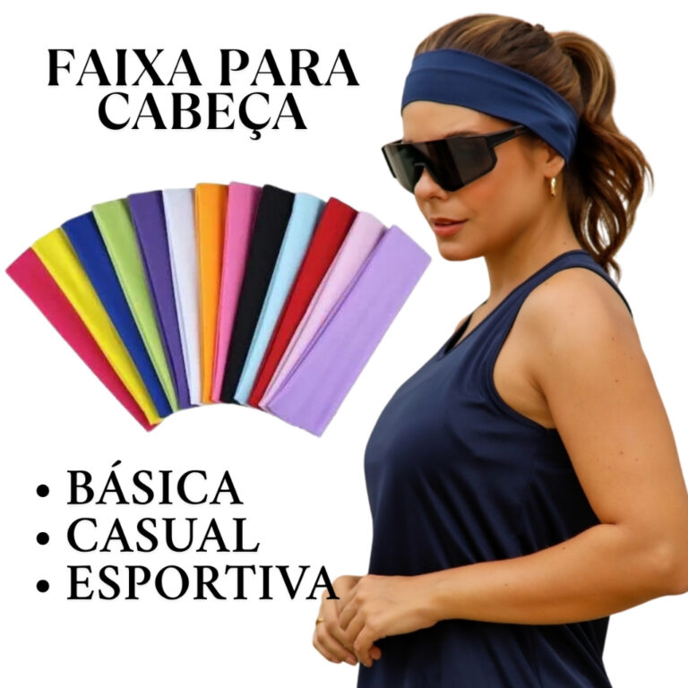 Kit 8 Faixas de Cabelo Sortidas Multicor Alta Elas