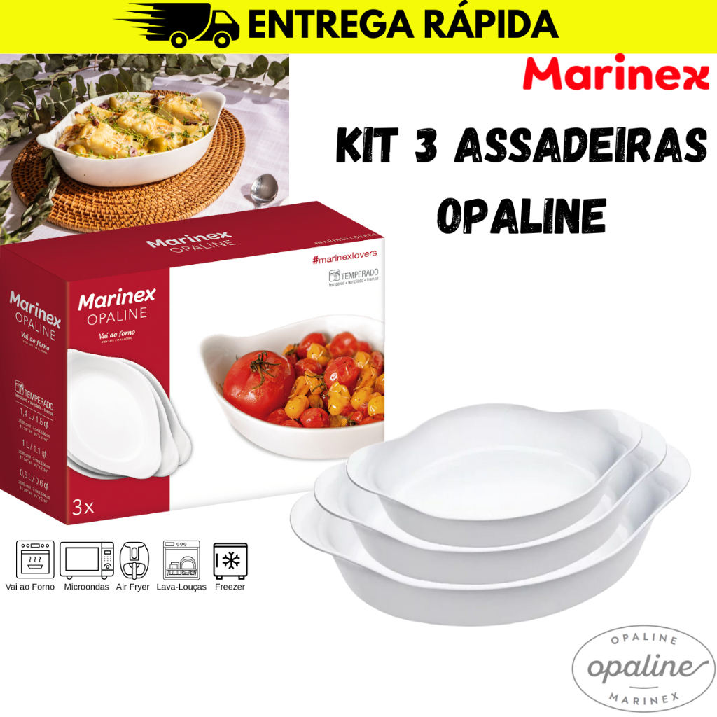 KIT 3 ASSADEIRAS OPALINE MARINEX – NADIR