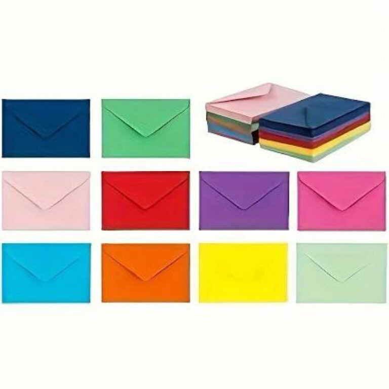 100 Envelopes Coloridos kit 11×16 cm