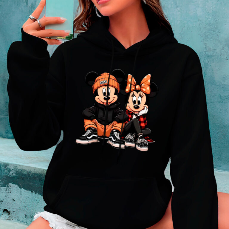 Moletom Canguru Mickey e Minnie Blusa de Frio Unis