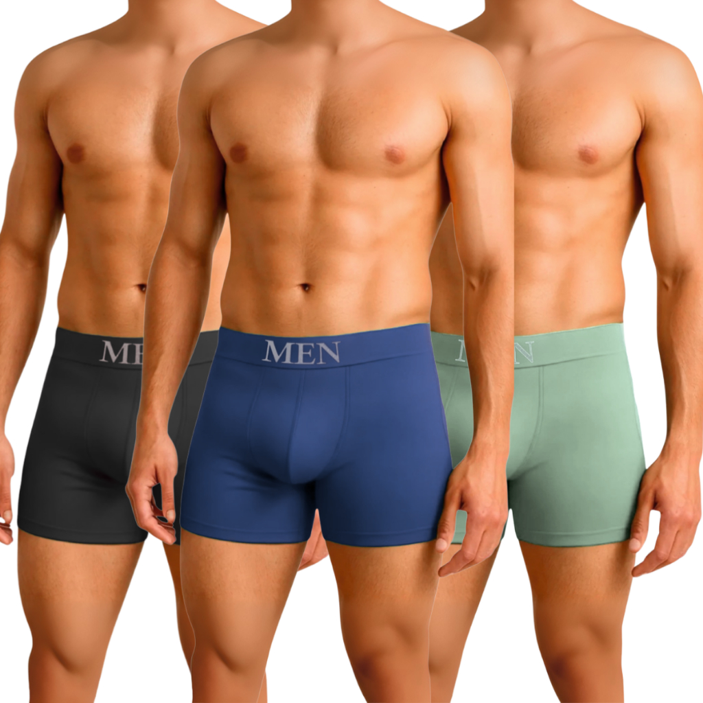 KIT PROMOÇÃO 6 Cuecas Boxer Masculina – Cores Variadas Microfibra