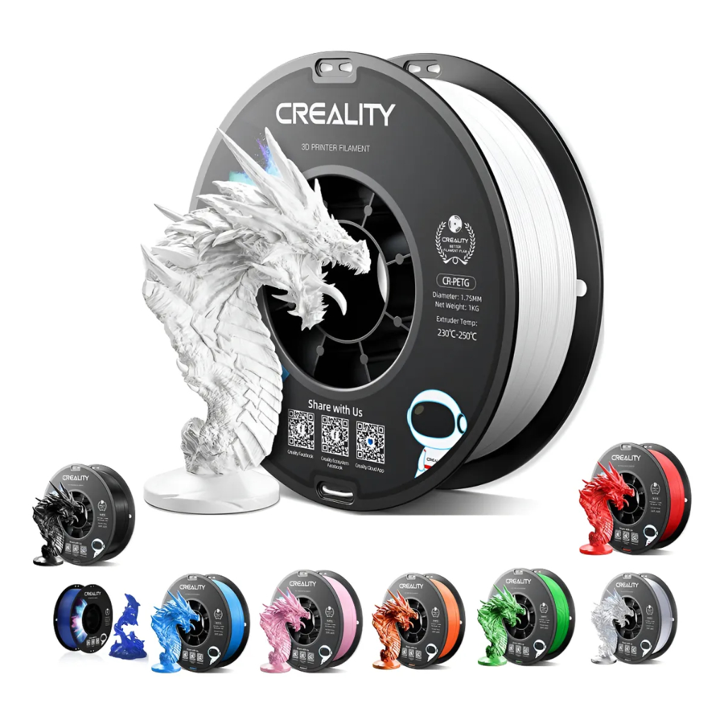 Filamento da CREALITY PETG Premium 1.75mm consumíveis 3D, precisão do tamanho 1kg ± 0.03mm