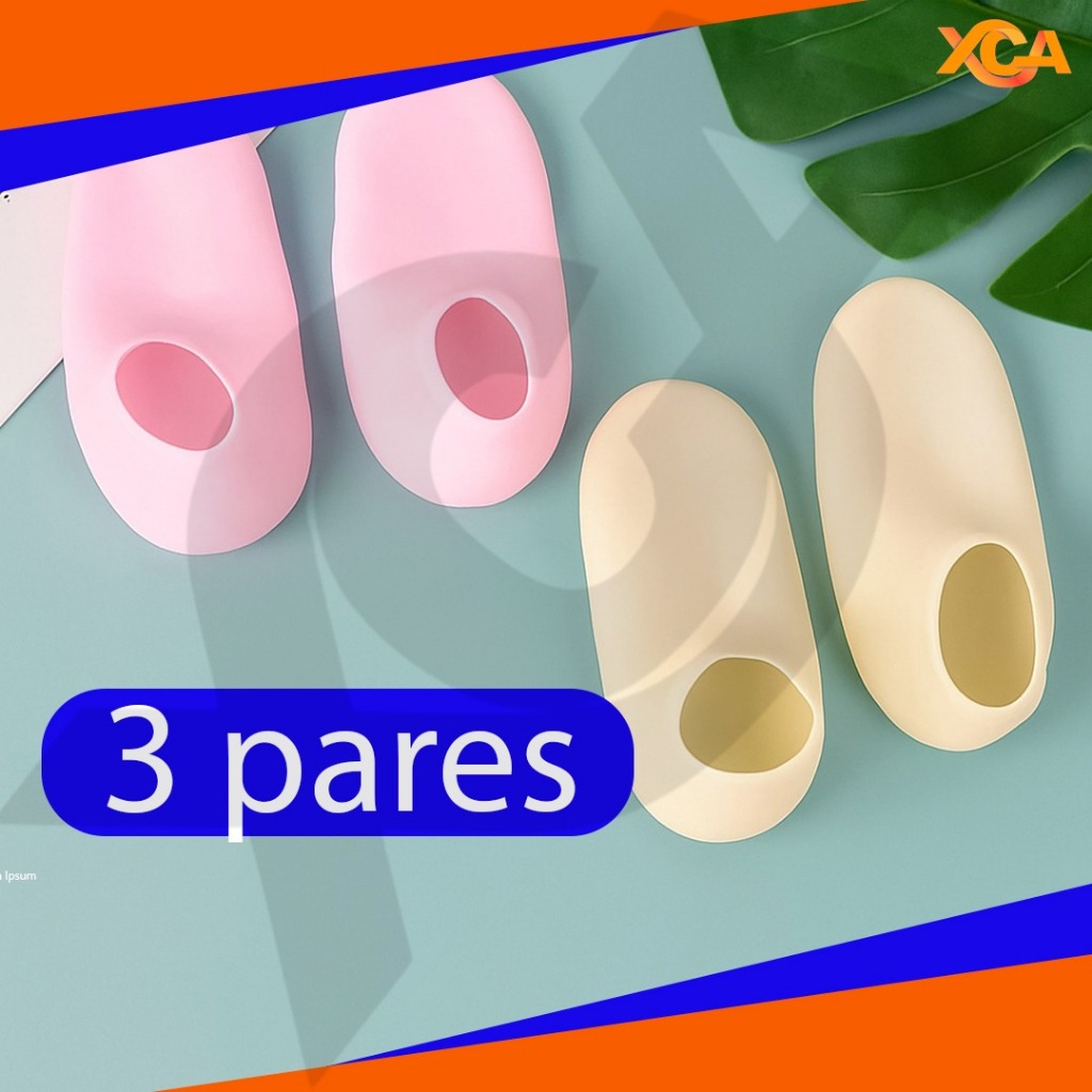 Meias de Silicone para Calcanhar Hidratante Gel Anti-Rachaduras Removedor de Pele Morta