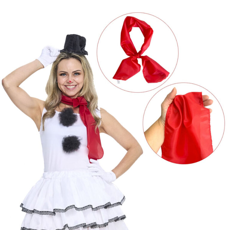 Lenço Cachecol Vermelho Acessório Para Fantasia 