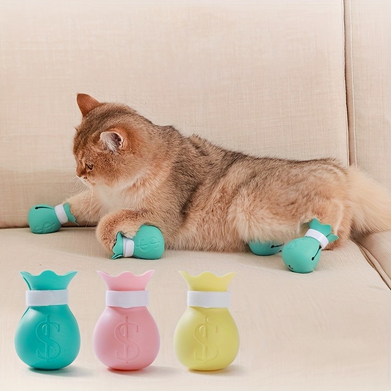 Sapato Botinha Sapatinho Para Pet Gato Cachorro De Silicone A Prova Dágua 4 Patas Banho