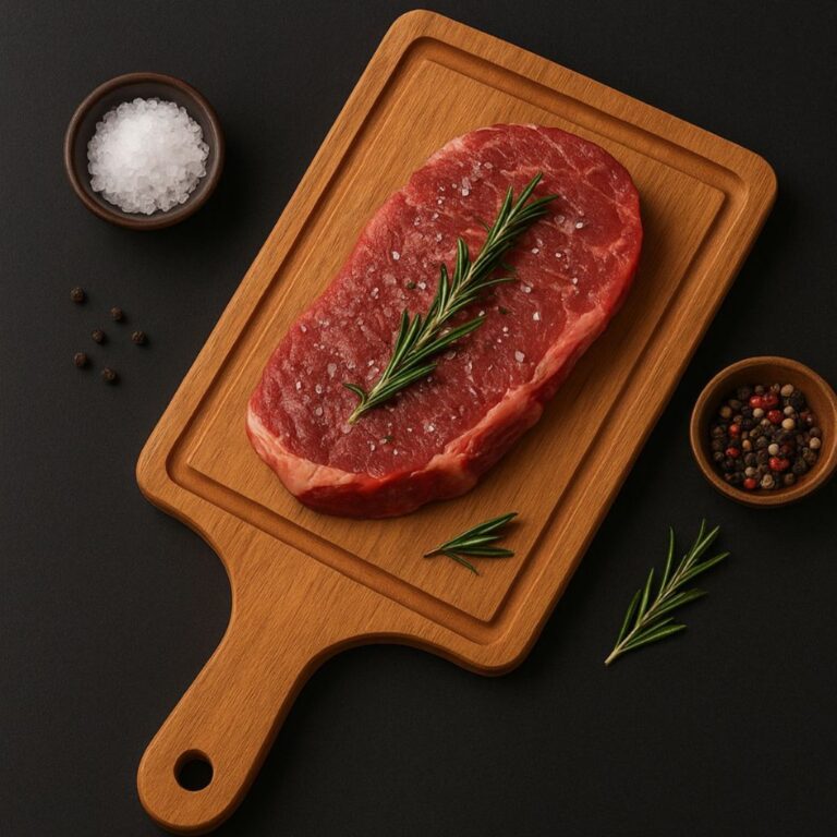 Tábua de Carne Rústica Eucalipto Cabo Esculpido