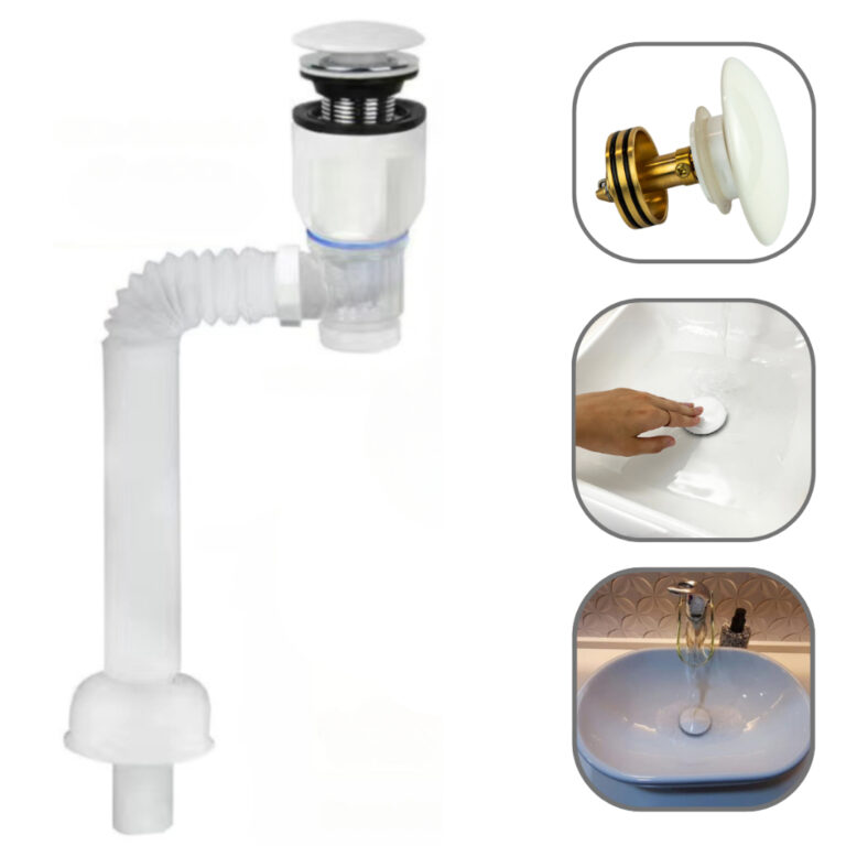 Kit Sifão + Válvula Click 7/8 Cerâmica Pia Banh