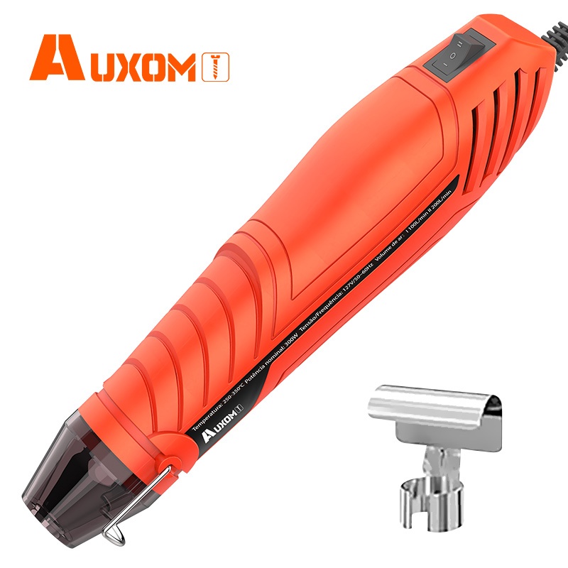 AUXOM Mini Soprador Térmico Portátil 300W 110V Pistola Ar Quente Para Artesanato Resina