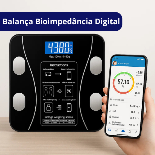 Balança Digital Corporal Profissional com Bioimpe