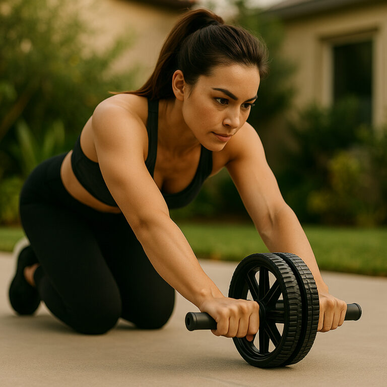 Roda Abdominal Rolo Para Exercício Treino Lombar 