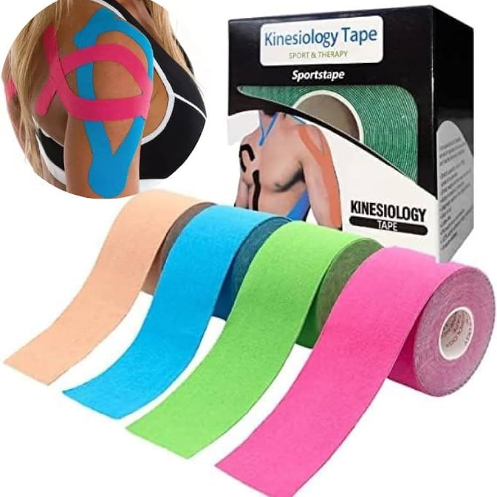 Bandagem Elástica Fita Tape Adesiva Kinesio Funcional Fisioterapia 5 cm x 5 metros Cores Sortidas