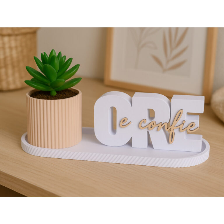 Kit Decorativo Ore e Confie com Vaso e Bandeja  F�