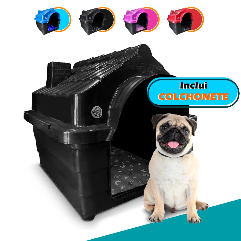 Casinha Cachorro Pequeno N2 e N3 Cães de Porte Pequeno Com Colchão