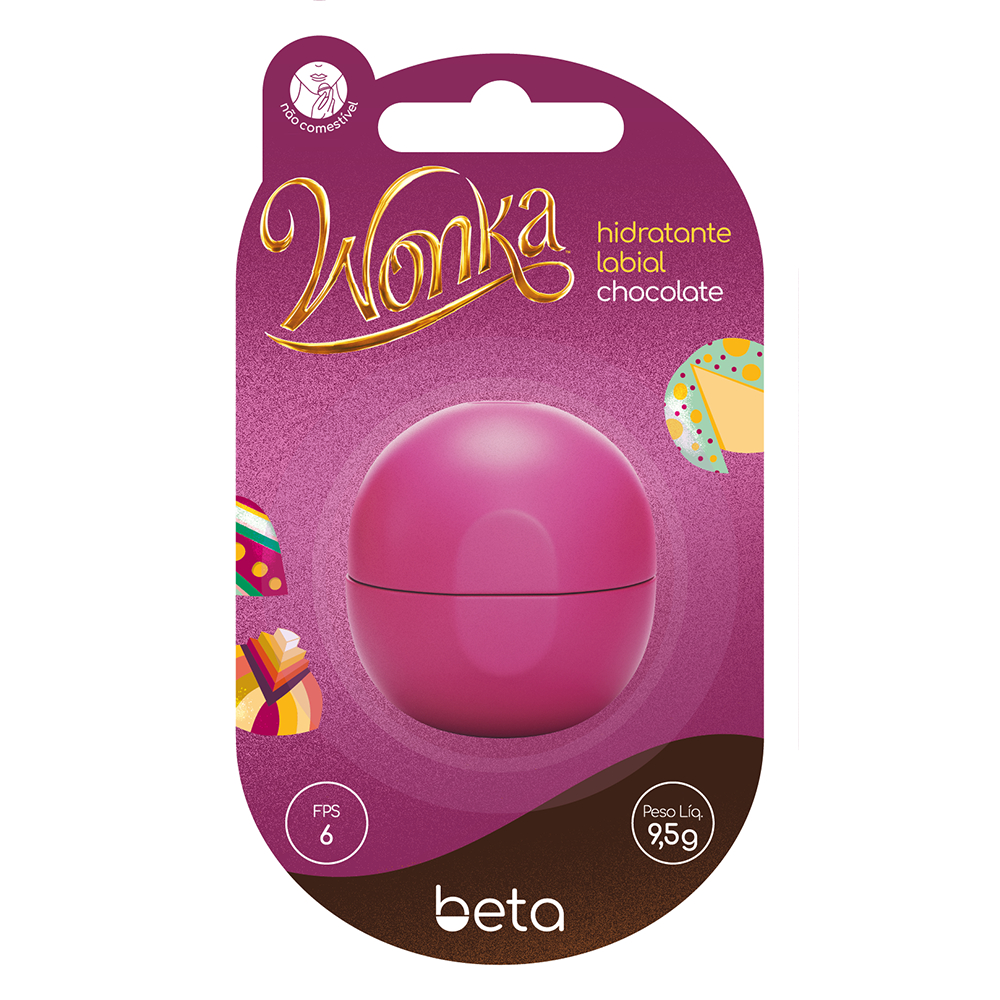 Hidratante Labial Beta Wonka Chocolate  Edição Limitada FPS 6